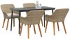 vidaXL Garten Essgruppe mit Kissen 5 pcs Beige Poly-Rattan 3261693 Bild 3