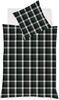 Fleuresse Lech Edelflanell Bettwäsche 200x220 Karo schwarz weiß grau 604308-01 Bild 2