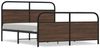 vidaXL Metallbett ohne Matratze Braun Eichen-Optik 160x200 cm 3318664 Bild 2