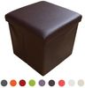 style home Sitzhocker mit Stauraum faltbare Sitzwürfel (Sitztruhe aus Kunstleder, 38 x 38 x 38 cm Braun), gepolstert Sitzbank Fußhocker für Wohnzimmer Schlafzimmer Bild 5