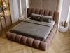 GRAINGOLD Averia Polsterbett 120x200, Doppelbett mit Kopfteil, Bettkasten, Velour-Stoff, Braun Bild 4