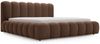 GRAINGOLD Averia Polsterbett 120x200, Doppelbett mit Kopfteil, Bettkasten, Velour-Stoff, Braun Bild 2