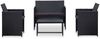 vidaXL 4-tlg. Garten-Lounge-Set mit Auflagen Poly Rattan Schwarz 46390 Bild 2
