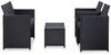 vidaXL 4-tlg. Garten-Lounge-Set mit Auflagen Poly Rattan Schwarz 46390 Bild 3