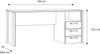 FORTE Clif Schreibtisch, Holzwerkstoff, Grau/Braun, 160 x 73,5 x 69,6 cm Bild 4