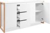 Sideboard >Denver< in weiß / Dekor Artisan Oak - 160x88x40cm (BxHxT) Bild 4