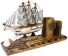 Yudu Schreibtischaufsatz Segelschiff mit Stifthalter Schreibtischorganizer Schreibtischständer Bild 2