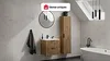 Vente-unique - ZEVARA Bathroom storage unit Holz, Platte Beige - B 25 cm x H 140 cm x L 35 cm Bild 2