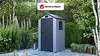 Vente-unique - CESIO Gartenhaus Harz GrauGrau - B 92 cm x H 168 cm x L 120 cm Bild 2