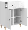 vidaXL Sideboard Hochglanz Weiß 66 x 34,5 x 90 cm Holzwerkstoff 894179 Bild 3