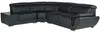 Vente-unique - Ecksofa Leder - Ecke Links - Schwarz - NAHIA Bild 5