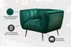 riess-ambiente Sessel NOBLESSE 105cm smaragdgrün / gold (Einzelartikel, 1-St), Wohnzimmer · Samt · Metall · mit Armlehne · Retro Bild 4