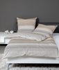 Janine Feinbiber Bettwäsche Davos 155x220 Streifen natur sand graphit 65106-07 Bild 2