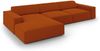 Micadoni Ecksofa Jodie 4-Sitzer Links Strukturierter Stoff Megan Terrakotta Bild 3