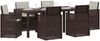 vidaXL Garten Essgruppe mit Kissen 7 pcs Braun und Hellgrau PP 3430078 Bild 3
