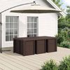 vidaXL Garten Essgruppe mit Kissen 7 pcs Braun und Hellgrau PP 3430078 Bild 4