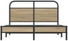 vidaXL Bettgestell ohne Matratze 140x200 cm Räuchereiche Holzwerkstoff 4100357 Bild 5