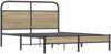 vidaXL Bettgestell ohne Matratze 140x200 cm Räuchereiche Holzwerkstoff 4100357 Bild 3