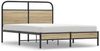 vidaXL Bettgestell ohne Matratze 140x200 cm Räuchereiche Holzwerkstoff 4100357 Bild 2
