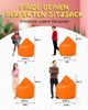 PATCH HOME Sitzsack Tropfenform – XL – Orange, bequemer Sitzsack aus Luxus-Polyester-Gewebe, bereits befüllt Bild 3