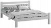 Home Collective Bettgestell Massivholzbett, Einzelbett mit Lattenrost & sicherem Lack, 210x152x72 cm, Weiß Bild 2
