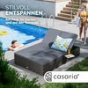 CASARIA® Sonnenliege 2 Personen Klapptisch Grau Anthrazit Bild 4