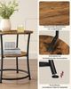 VASAGLE Beistelltisch rund mit 2 Ablagen, Industrie-Design, Holz / Stahl Naturbeige, ⌀ 55 x 55 cm Bild 3