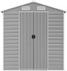vidaXL Gartenhaus Hellgrau 191 x 640 x 198 cm Verzinkter Stahl 3188248 Bild 4
