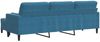 vidaXL 3-Sitzer-Sofa mit Hocker Blau 210 cm Samt 3278286 Bild 5
