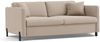 Micadoni Schlafsofa Gloria 3-Sitzer Samt Beige 205x160 Bild 2