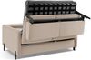 Micadoni Schlafsofa Gloria 3-Sitzer Samt Beige 205x160 Bild 4