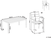 Gartentisch Set VERNIO 180x90x76 cm Heller Holzfarbton-Schwarz Bild 2