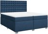 vidaXL Boxspringbett mit Matratze Blau 200x200 cm Stoff 3292915 Bild 3