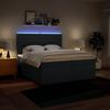 vidaXL Boxspringbett mit Matratze Blau 200x200 cm Stoff 3292915 Bild 5