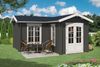 Lasita Maja Gartenhaus Portsmouth 44 ISO Gartenhaus aus Holz in Rot Holzhaus mit 44 mm Wandstärke Blockbohlenhaus Bild 3