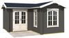 Lasita Maja Gartenhaus Portsmouth 44 ISO Gartenhaus aus Holz in Rot Holzhaus mit 44 mm Wandstärke Blockbohlenhaus Bild 2