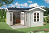 Lasita Maja Gartenhaus Portsmouth 44 ISO Gartenhaus aus Holz in Rot Holzhaus mit 44 mm Wandstärke Blockbohlenhaus Bild 4