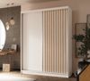 AX LIVING Cabinio Kleiderschrank 160 cm Weiß mit Artisan-Lamellen Bild 2
