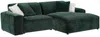 Vente-unique - TIRONO Sofa SamtStoff Grün - B 161 cm x H 80 cm x L 254 cm Bild 4