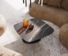 Couchtisch Edge Boot 90x90 cm Keramik Laminam® Noir Desir Braun Conis Metall Schwarz Bild 4