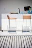 Barhocker Ragno aus Leder, Taupe, 39 x 43 x 88 cm Bild 5