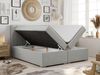 Boxspringbett mit 2 Bettkästen, Matratze und Topper, Polsterbett - ALLY - 140x200cm - Hellgrau Stoff - H3 Bild 2