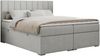 Boxspringbett mit 2 Bettkästen, Matratze und Topper, Polsterbett - ALLY - 140x200cm - Hellgrau Stoff - H3 Bild 3