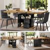 Esstisch ausziehbar mit Stauraum, MDF & Metall, 110-140 x 80 x 75 cm, Naturholz Bild 5