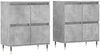 vidaXL Sideboards 2 Stk. Betongrau Holzwerkstoff 3190169 Bild 2