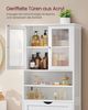 VASAGLE Badezimmerschrank, Badschrank, Aufbewahrungsschrank mit verstellbaren Ablagen, Schublade, offenen Fächern, für Badezimmer, Wohnzimmer, Esszimmer, wolkenweiß BBC768W01 Bild 2