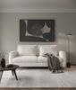 Selsey 'Rane' Sofa mit Schlaffunktion und wasserabweisendem Chenille-Bezug, cremeweiß, ca. 90 x 236 x 102 cm Bild 2