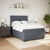 vidaXL Boxspringbett mit Matratze Dunkelgrau 140x200 cm Samt 3290943 Bild 3
