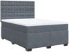 vidaXL Boxspringbett mit Matratze Dunkelgrau 140x200 cm Samt 3290943 Bild 2