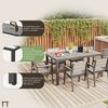 HOMALL Garten-Essgruppe Gartenmöbel Set Essgruppe für 4-8 Personen mit Tisch Garten-Essset, (PS-Holzoptik Garten-Essset, Aluminium-Rahmen Wetterfest & Rostfrei, Terrassen Essgruppe Outdoor Essset für Terrasse Pool Garten Balkon) Bild 4